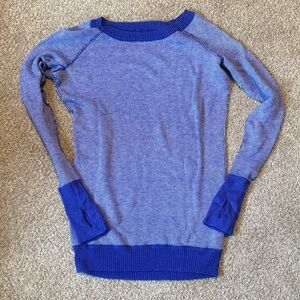 lululemon athletica Blue Crew Neck Sweater small XS reversible